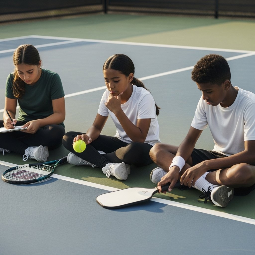 Young athletes building mental superpowers together, celebrating as a team